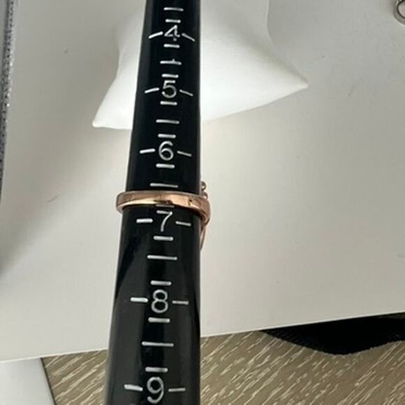 Rose Gold Plated Sterling Silver Jasper Stone Statement Bezel Ring US 6.75 - Picture 5 of 6